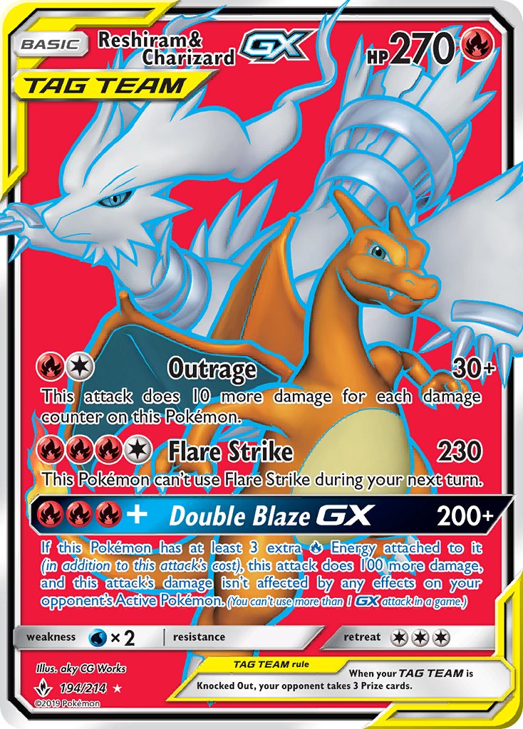 Reshiram & CharizardTag Team GX 194/214