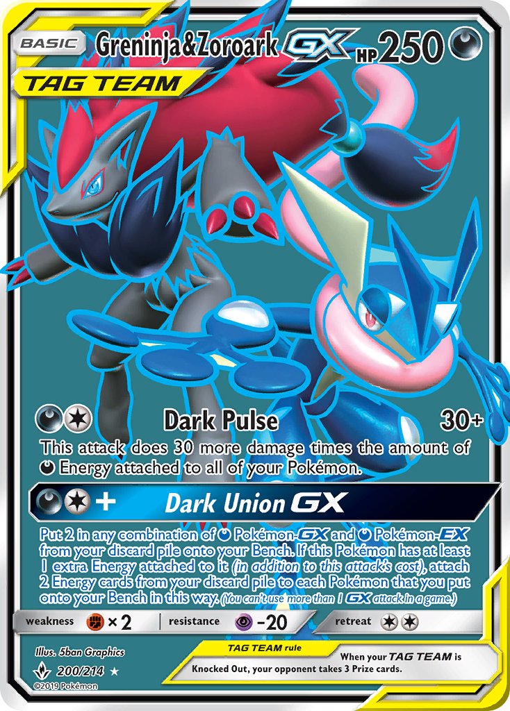 Greninja & ZoroarkTag Team GX 200/214