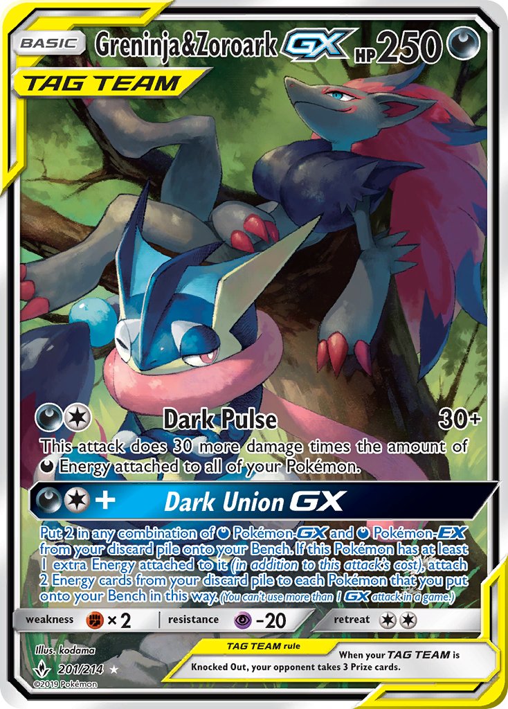 Greninja & ZoroarkTag Team GX 201/214