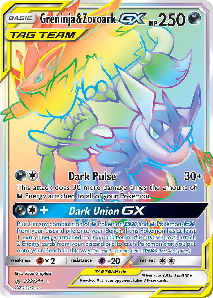 Greninja & ZoroarkTag Team GX 222/214