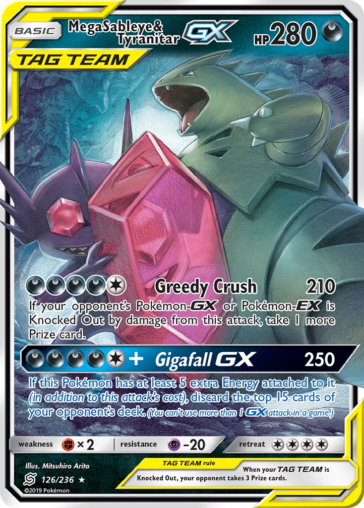 Mega Sableye & TyranitarTag Team GX 126/236