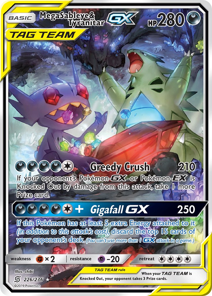 Mega Sableye & TyranitarTag Team GX 226/236