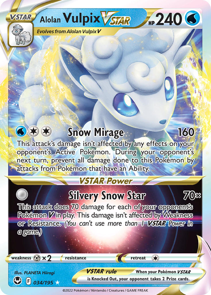 Alolan VulpixVSTAR 34/195
