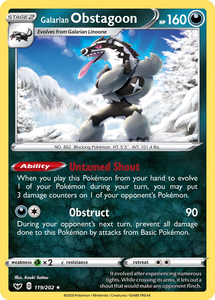 Galarian Obstagoon 119/202