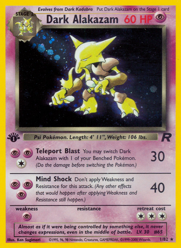 Dark Alakazam 1st ed. 1/82