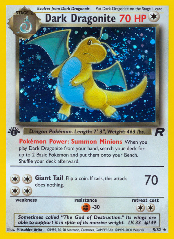 Dark Dragonite 1st ed. 5/82