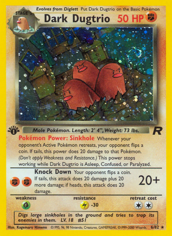 Dark Dugtrio 1st ed. 6/82