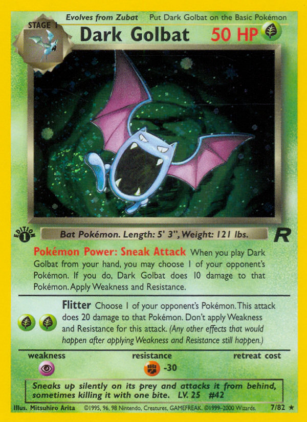 Dark Golbat 1st ed. 7/82