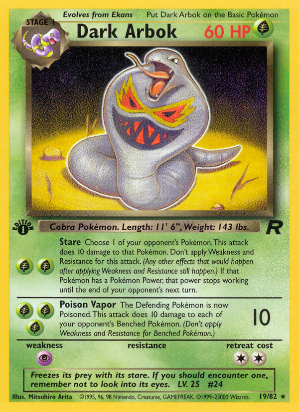 Dark Arbok 1st ed. 19/82