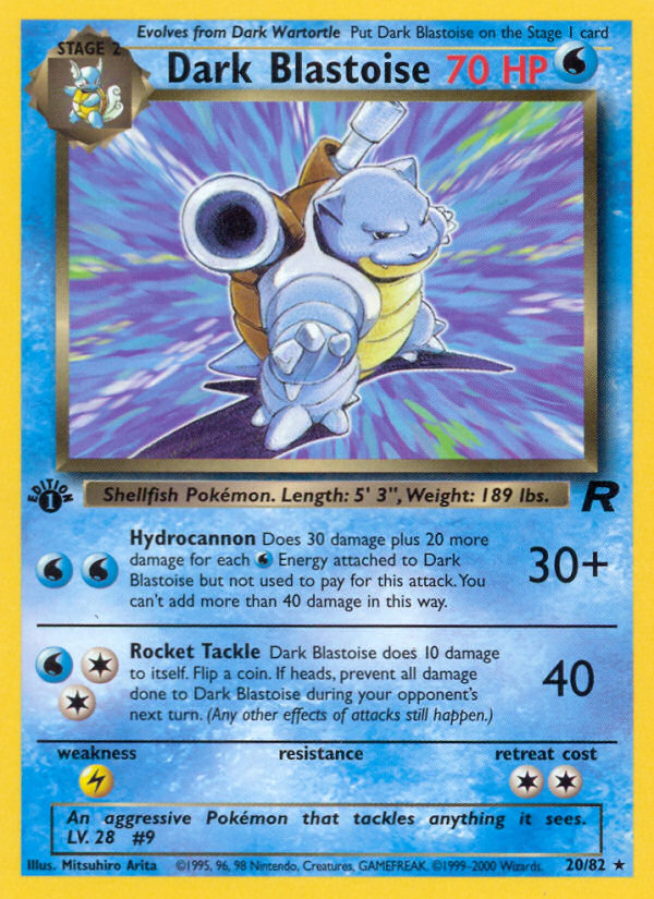 Dark Blastoise 1st ed. 20/82