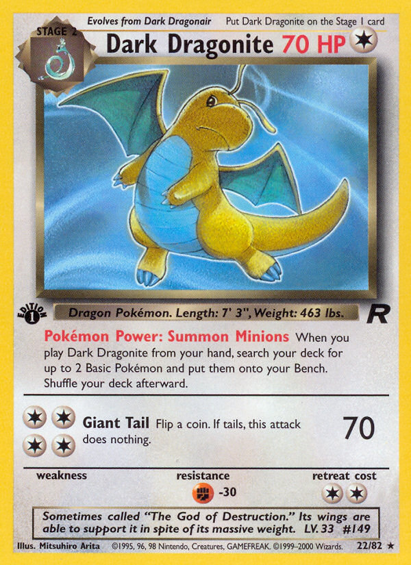 Dark Dragonite 1st ed. 22/82
