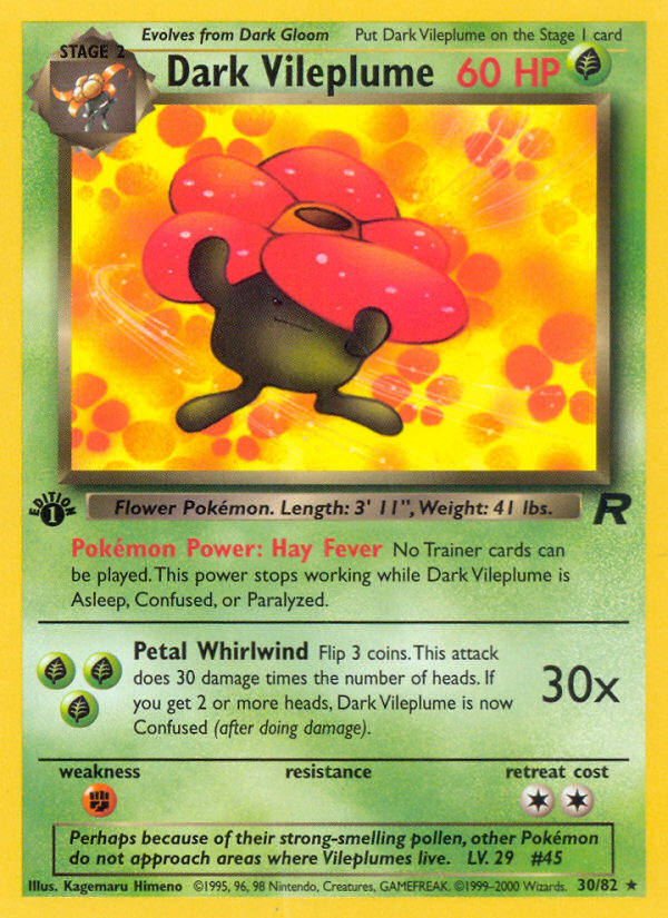 Dark Vileplume 1st ed. 30/82