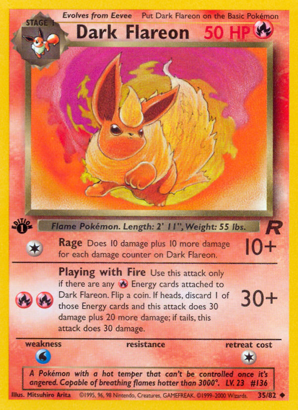 Dark Flareon 1st ed. 35/82