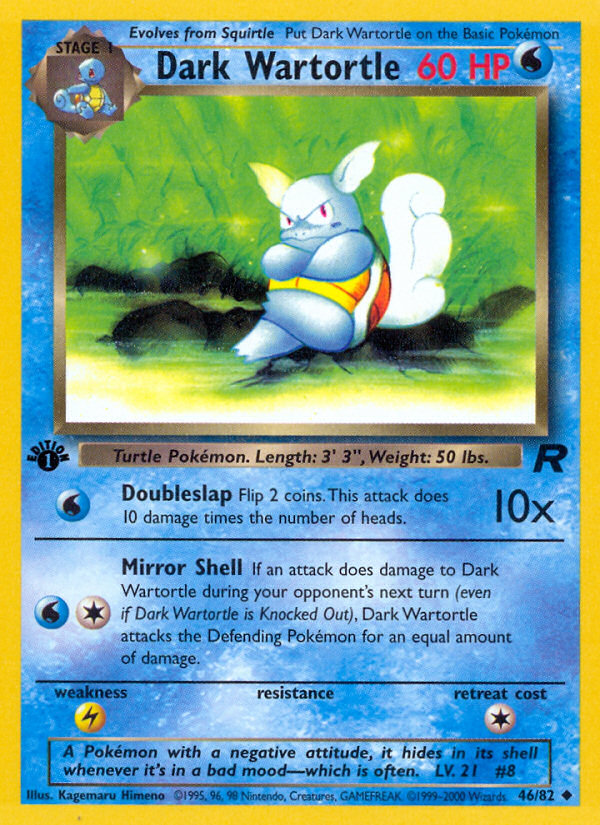 Dark Wartortle 1st ed. 46/82