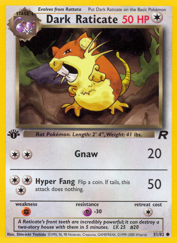 Dark Raticate 1st ed. 51/82