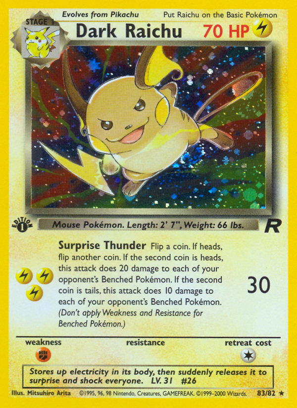 Dark Raichu 1st ed. 83/82