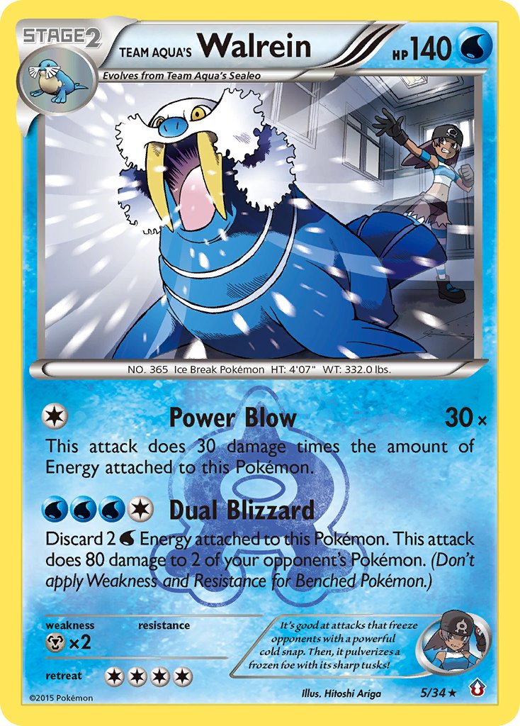 Team Aqua's Walrein 5/34