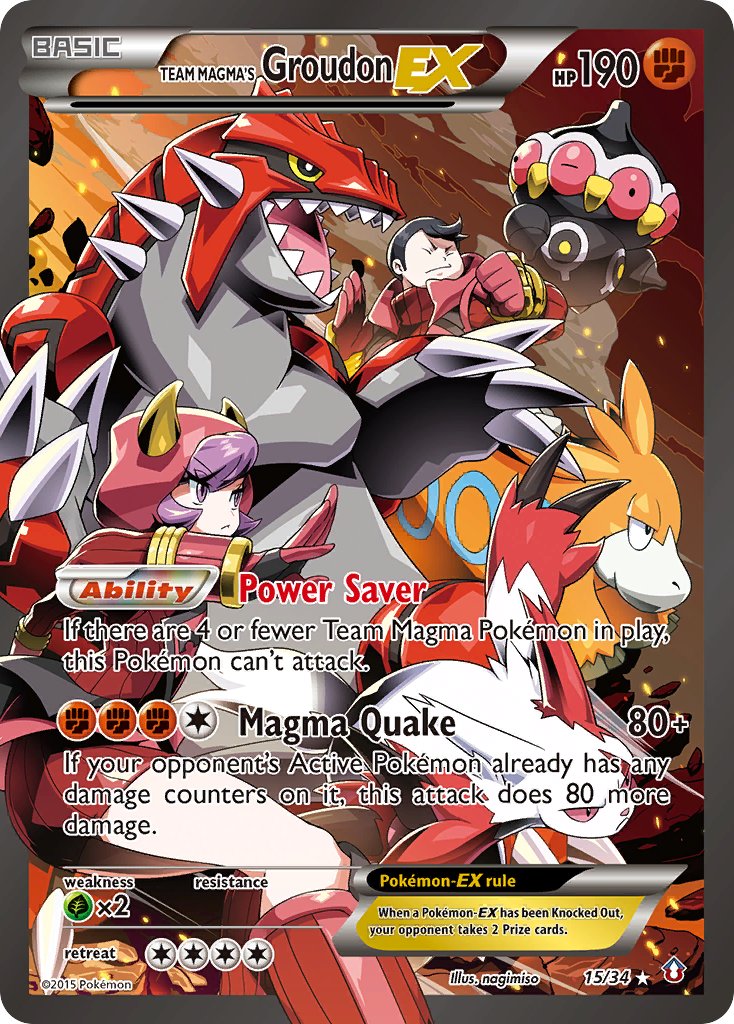 Team Magma's GroudonEX 15/34