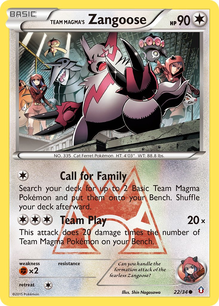 Team Magma's Zangoose 22/34