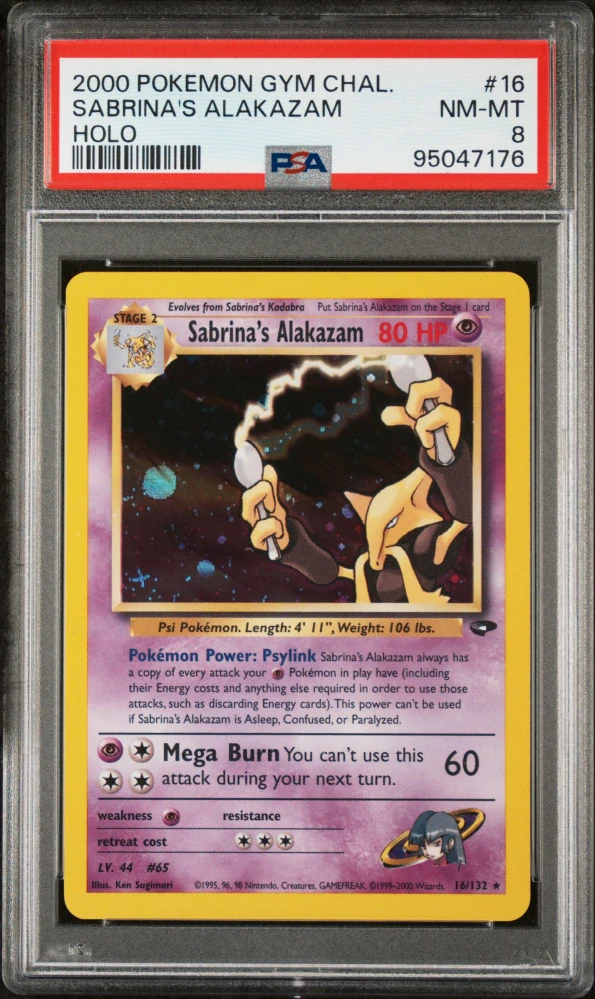 PSA 8 Sabrina's Alakazam 16/132