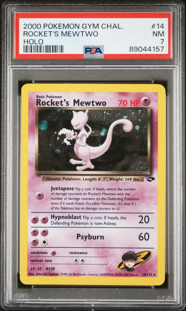 PSA 7 Rocket's Mewtwo 14/132