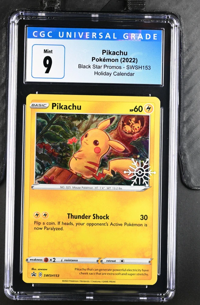 CGC 9 Holiday Calendar Pikachu SWSH153