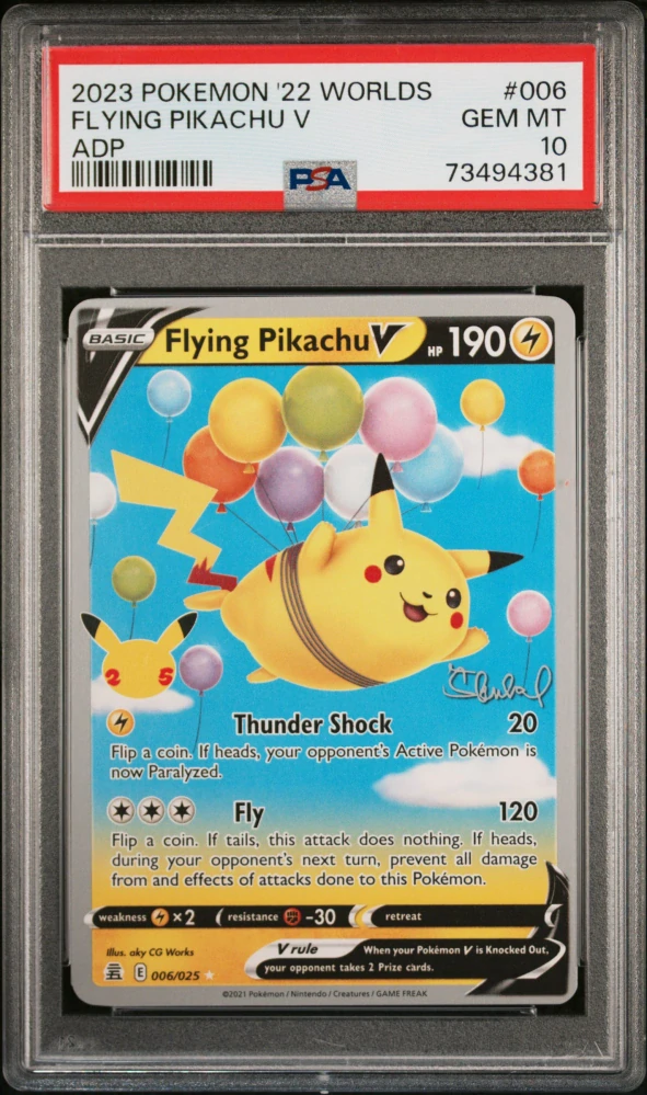 PSA 10 World championships deck Pikachu 6/25