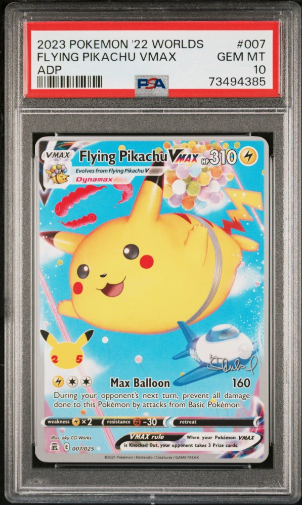 PSA 10 World Championships deck Flying PikachuVMAX 007/025