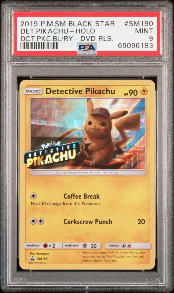 PSA 9 Detective Pikachu SM190