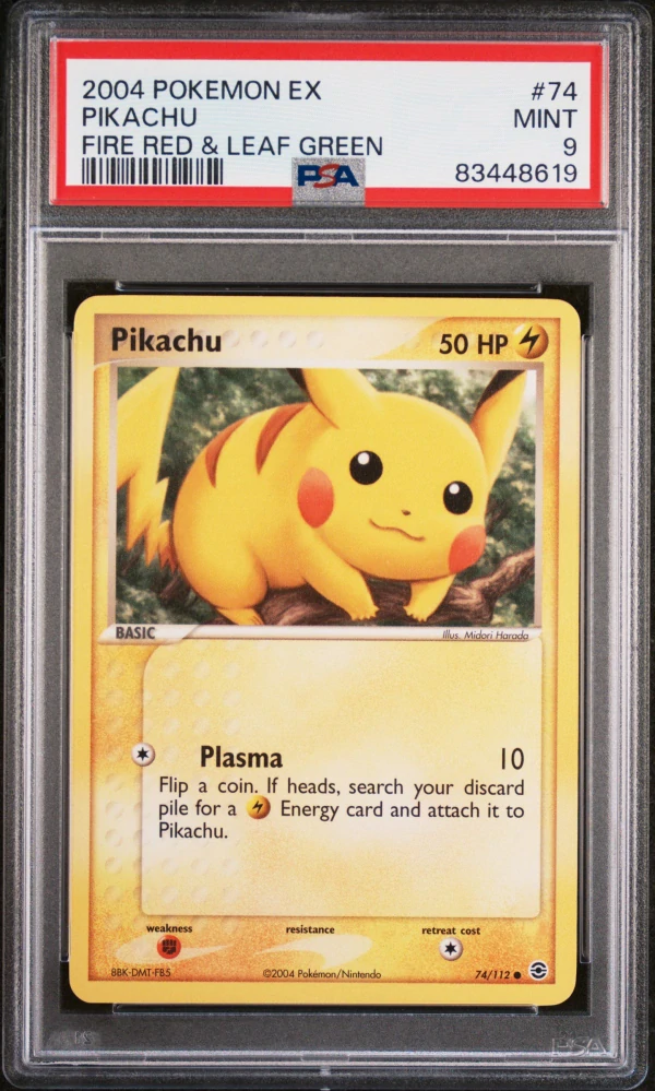 PSA 9 Pikachu 74/112