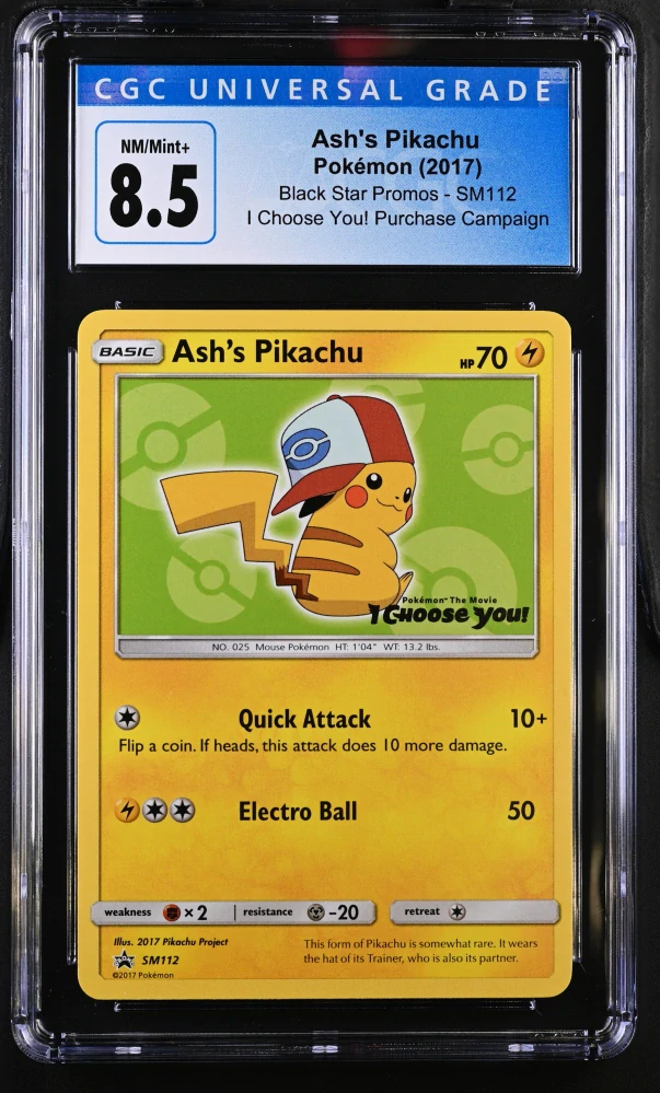 CGC 8,5 Ash´s Pikachu SM112