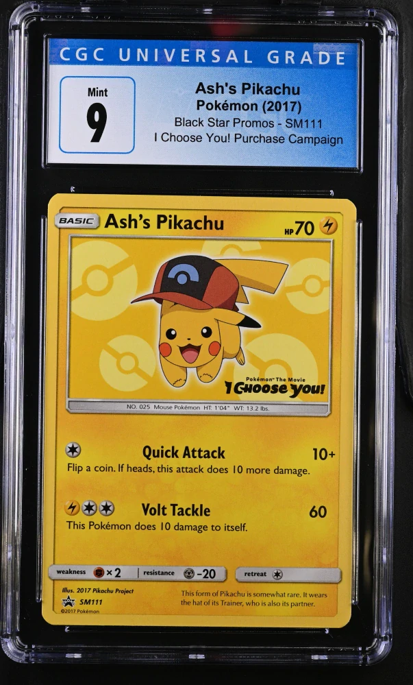 CGC 9 Ash´s Pikachu SM111