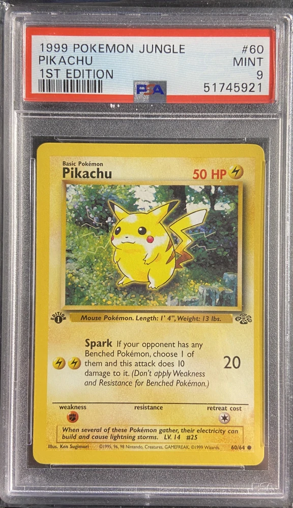 PSA 9 1st Pikachu 60/64