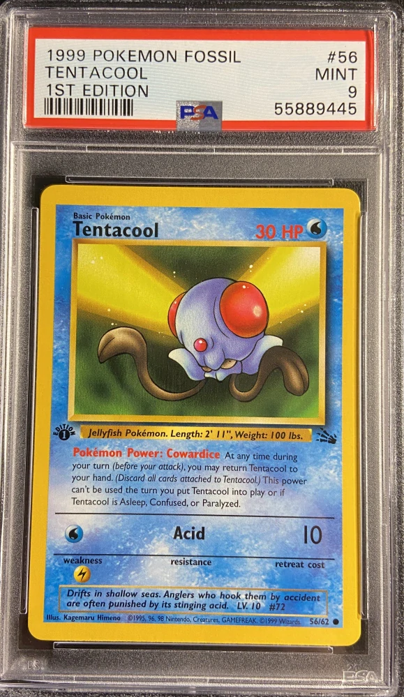 PSA 9 1st edition Tentacool 56/62