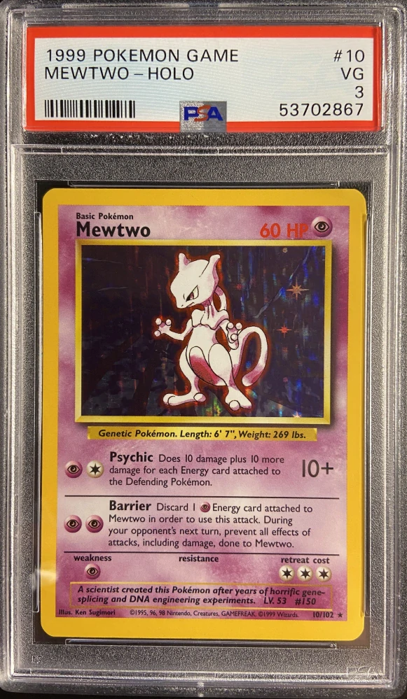 PSA 3 Mewtwo 10/102