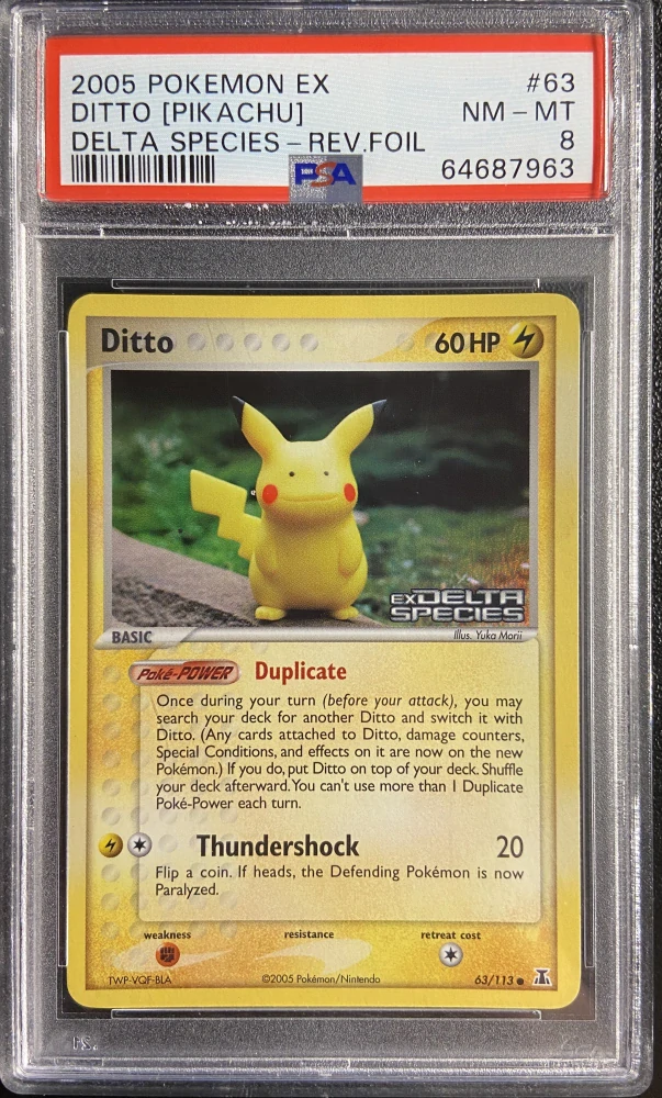 PSA 8 Reverse holo Ditto 63/113