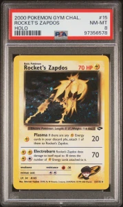 PSA 8 Rocket's Zapdos 15/132