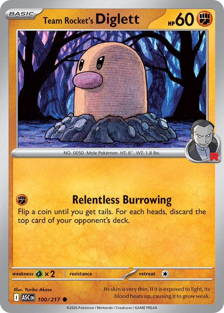 Team Rocket's Diglett 100/217