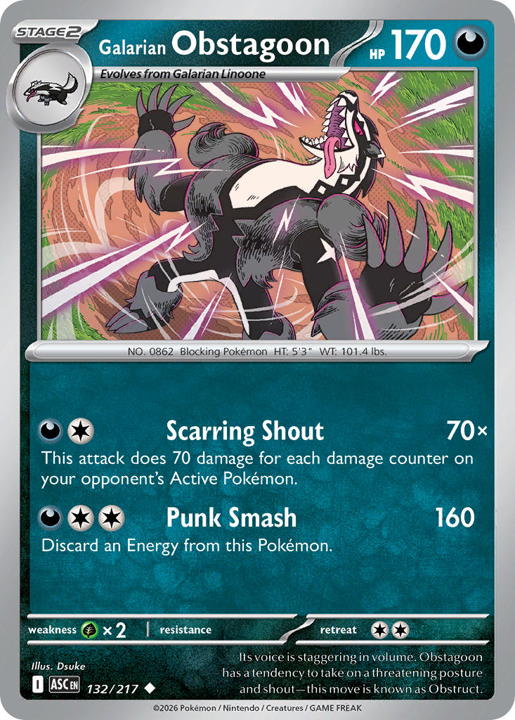 Galarian Obstagoon 132/217