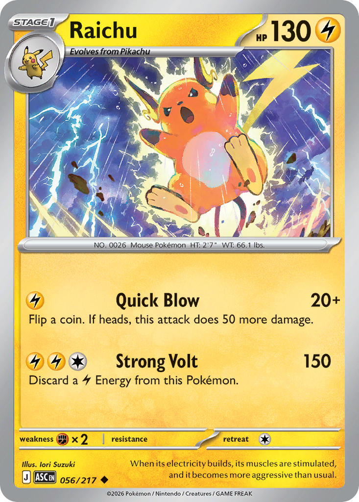 Raichu 056/217