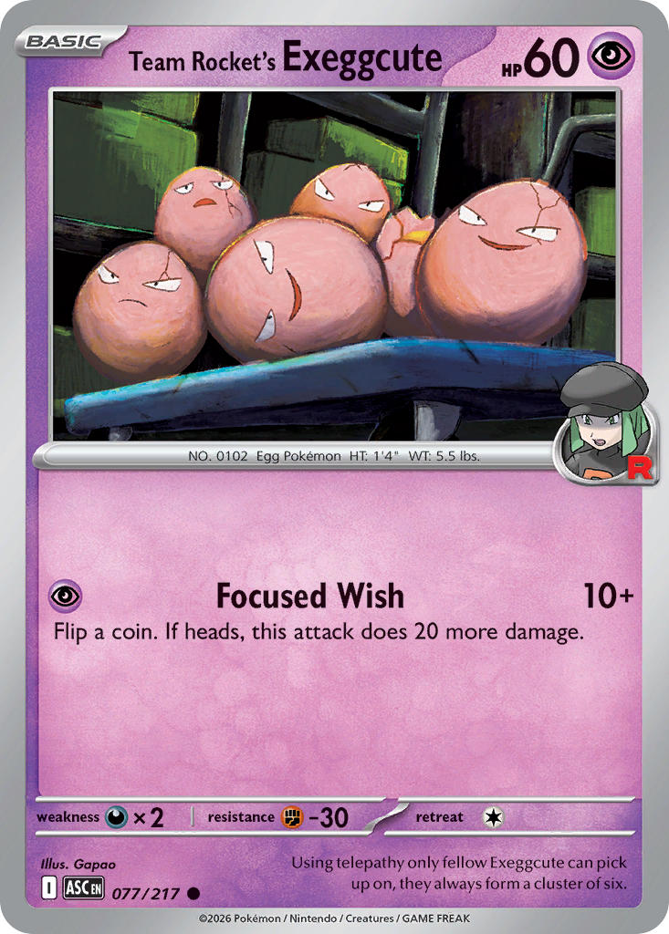 Team Rocket's Exeggcute 077/217