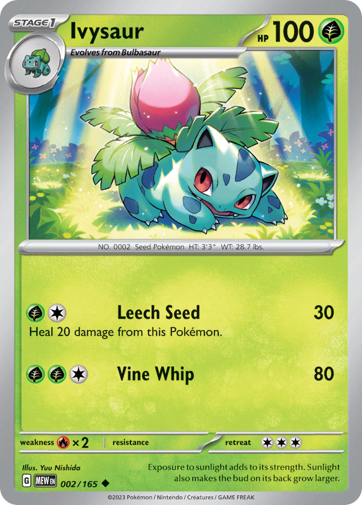 Ivysaur 002/165 Reverse holo
