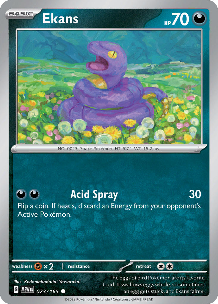 Ekans 023/165 Reverse holo
