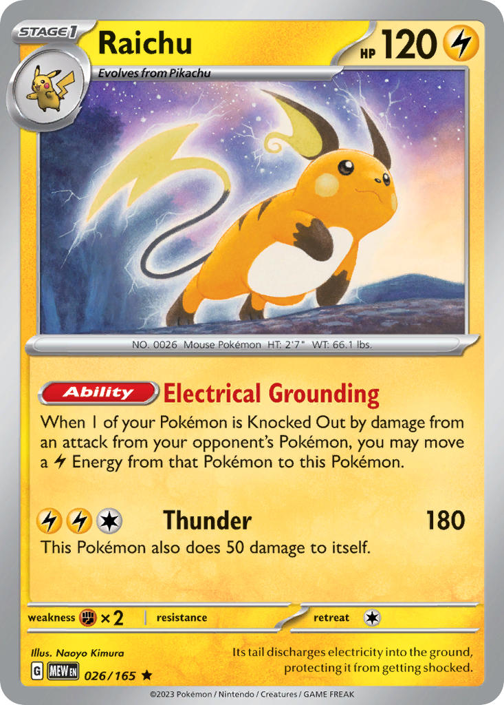 Raichu 026/165 Reverse holo