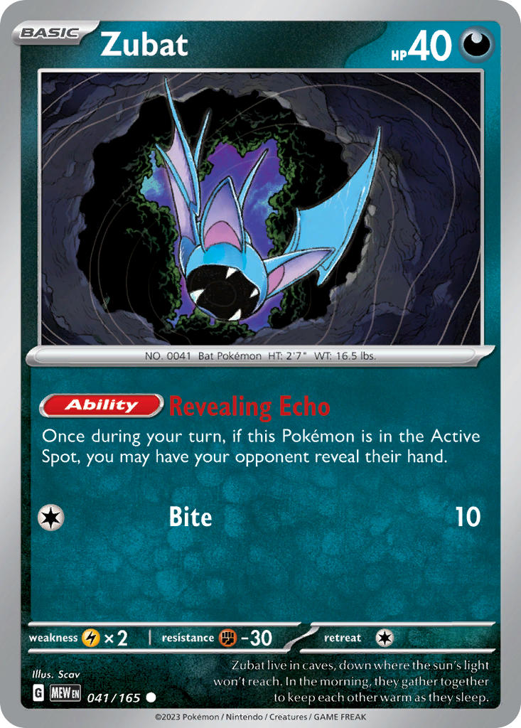 Zubat 041/165 Reverse holo