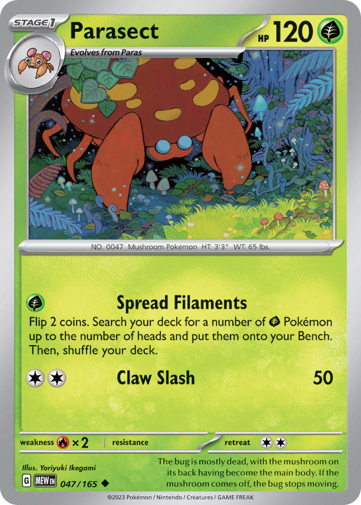 Parasect 047/165 Reverse holo