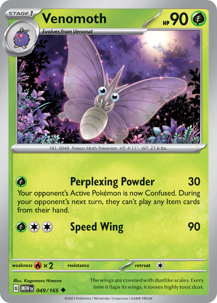 Venomoth 049/165 Reverse holo