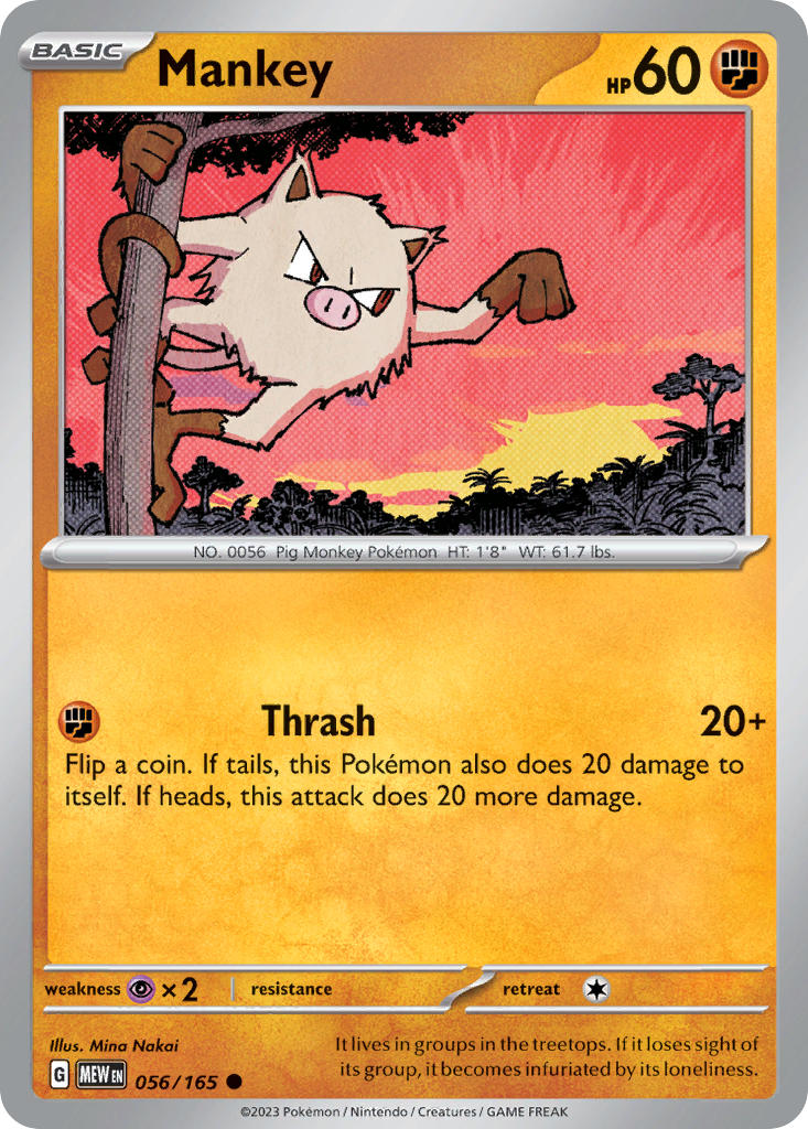 Mankey 056/165 Reverse holo