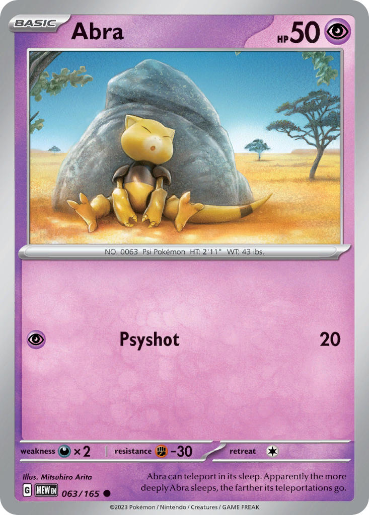 Abra 063/165 Reverse holo
