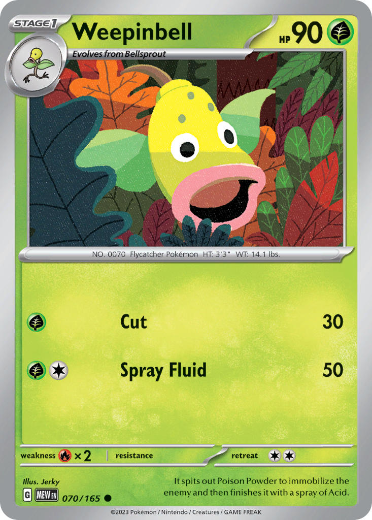 Weepinbell 070/165 Reverse holo